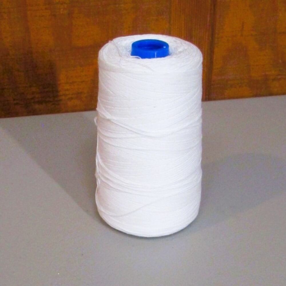 White Cone Thread Size 20 Industrial Sewing Yarn Spool 2400 Yards Textile Crafts